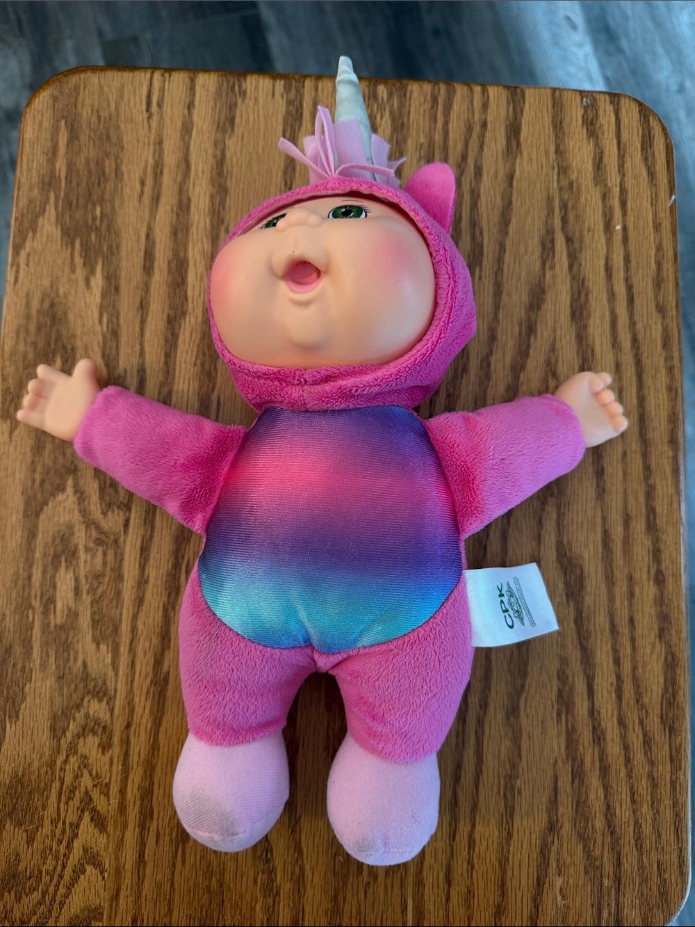 Cabbage Patch Kid Pink Unicorn Plush Doll - Rainbow Belly